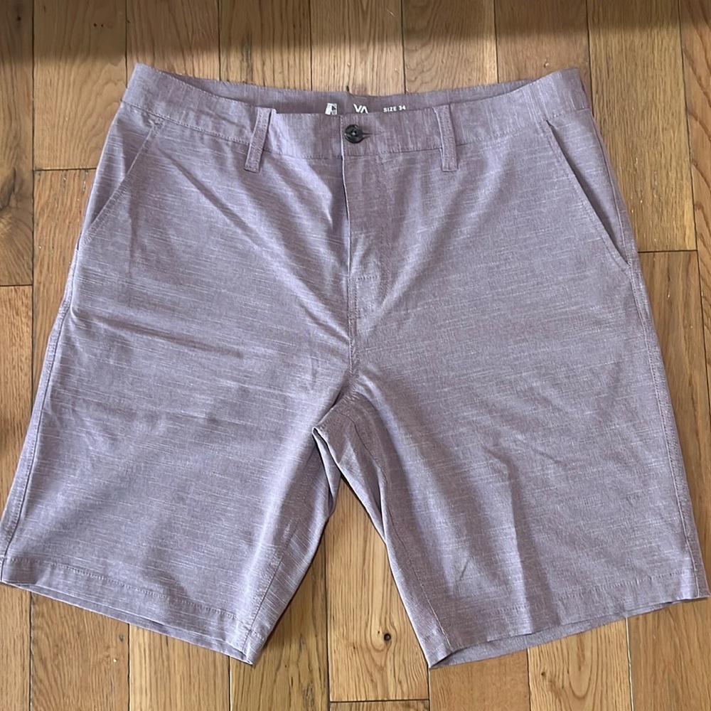 RVCA Men's Heathered Lavender Hybrid Shorts